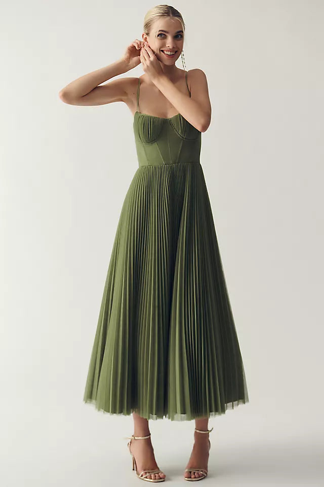 Claire | Abito in tulle plissettato