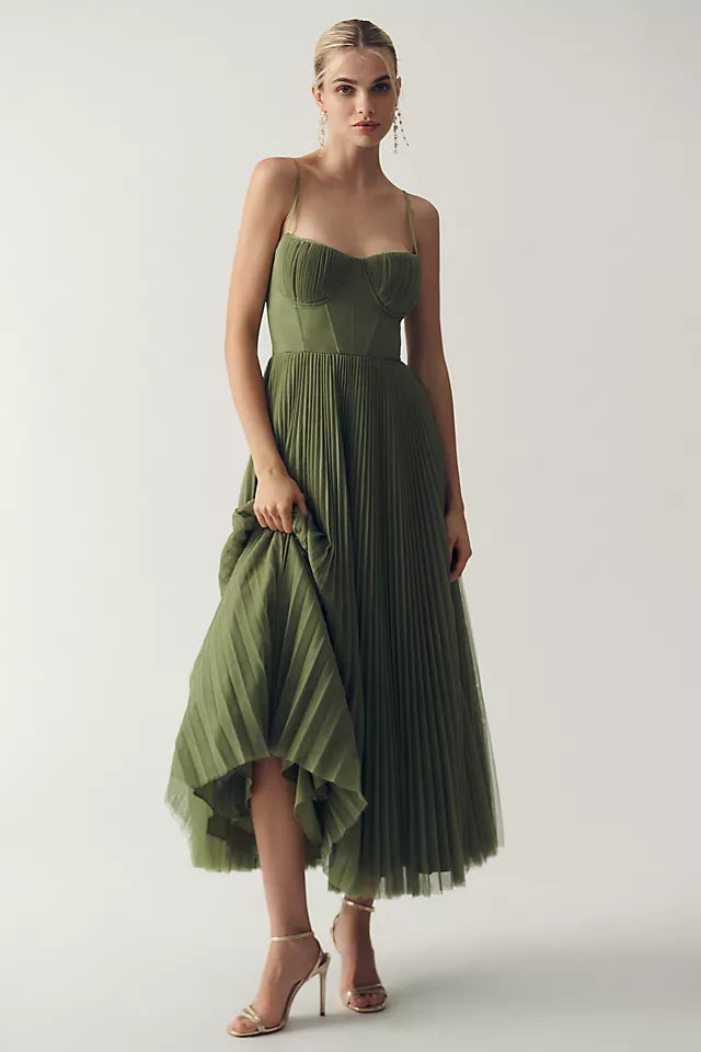 Claire | Abito in tulle plissettato
