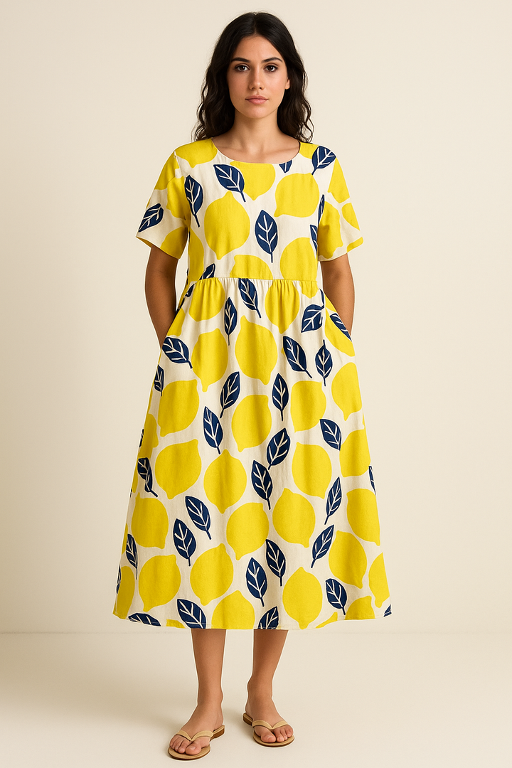 Splendido abito floreale da donna