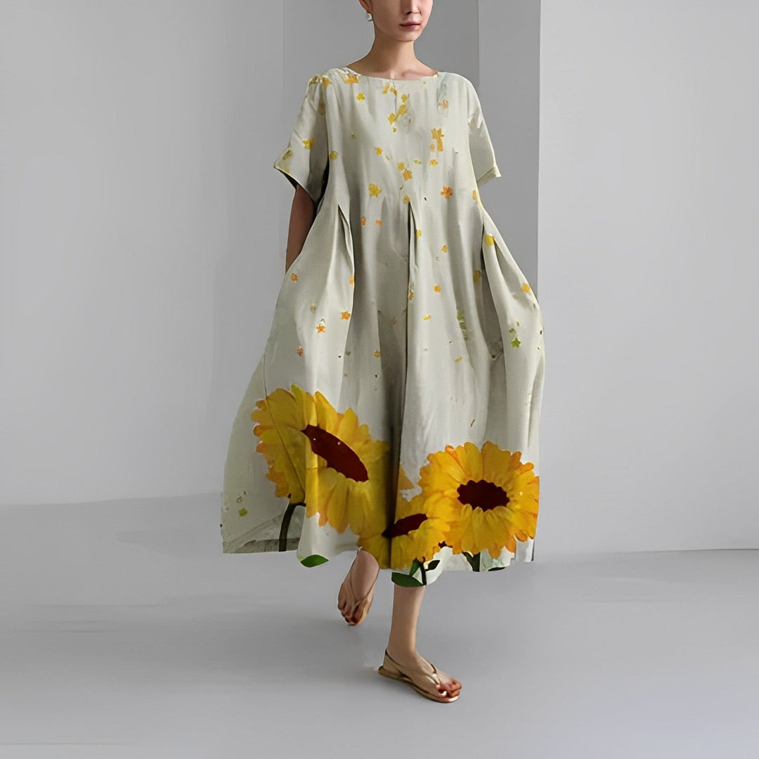 Splendido abito floreale da donna