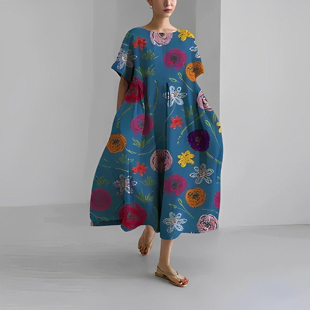 Splendido abito floreale da donna