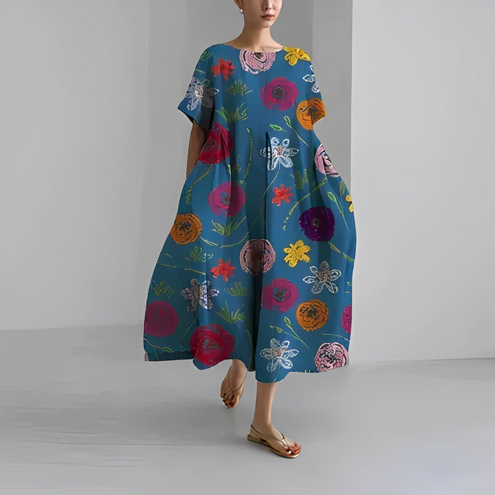 Splendido abito floreale da donna