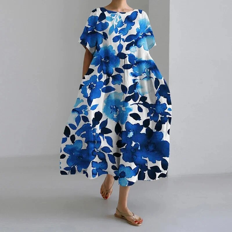 Splendido abito floreale da donna