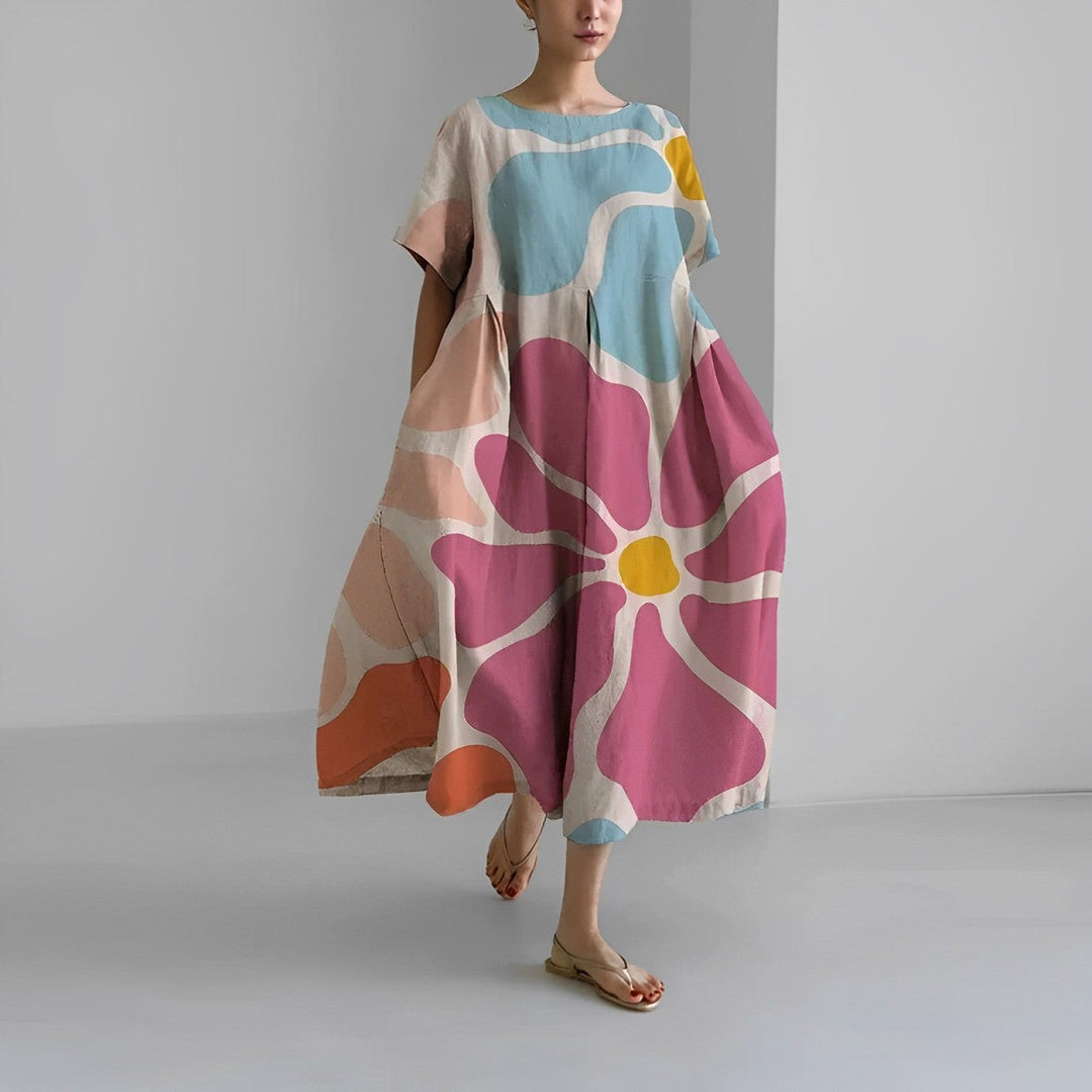 Splendido abito floreale da donna