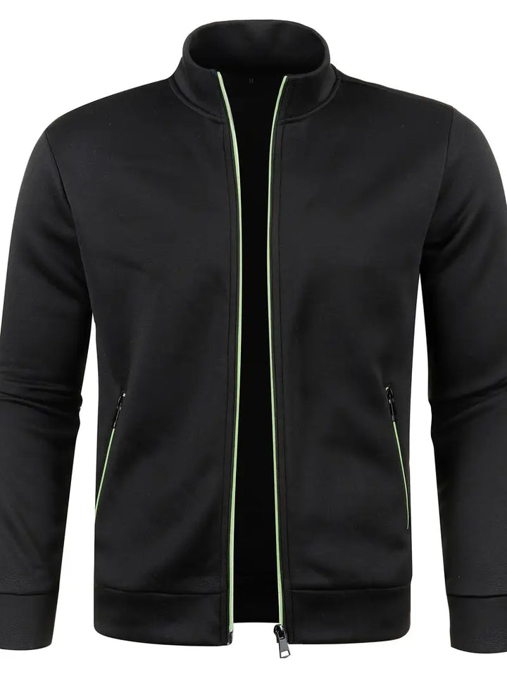 Cardigan casual con cerniera intera