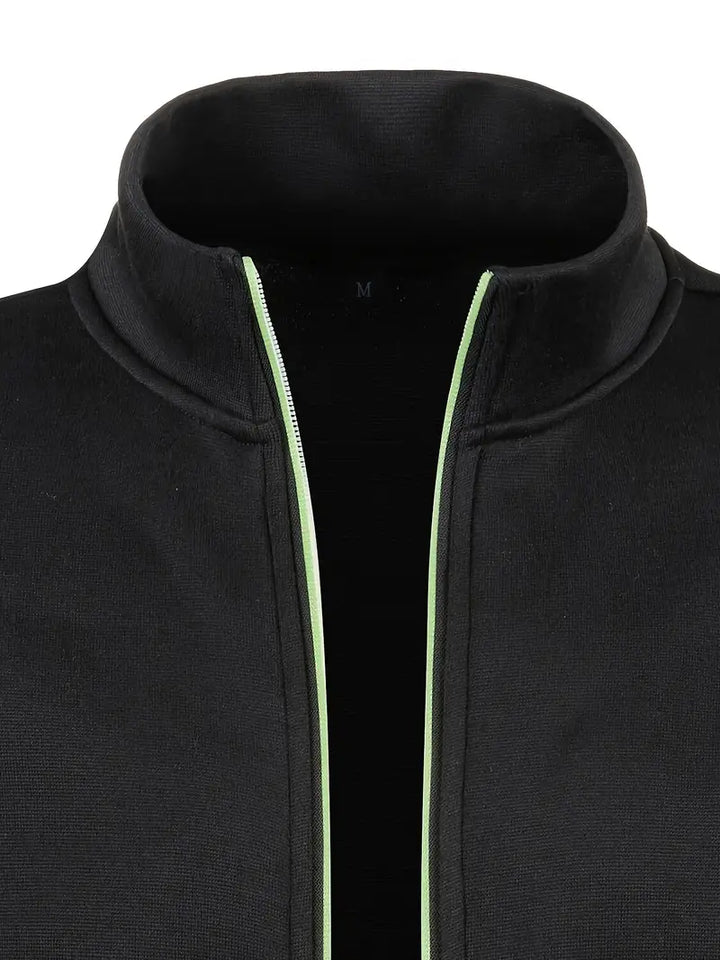 Cardigan casual con cerniera intera